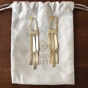 Kendra Scott gold dangle earrings
